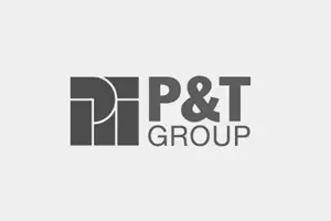 P&T Group black and white logo