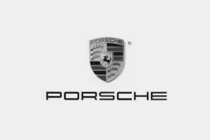 Porsche logo in Black and white