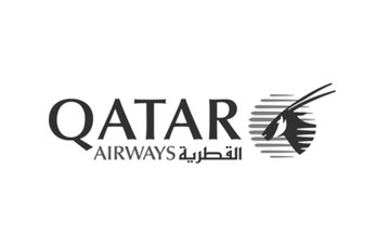 Black and White Logo of Qatar Airways