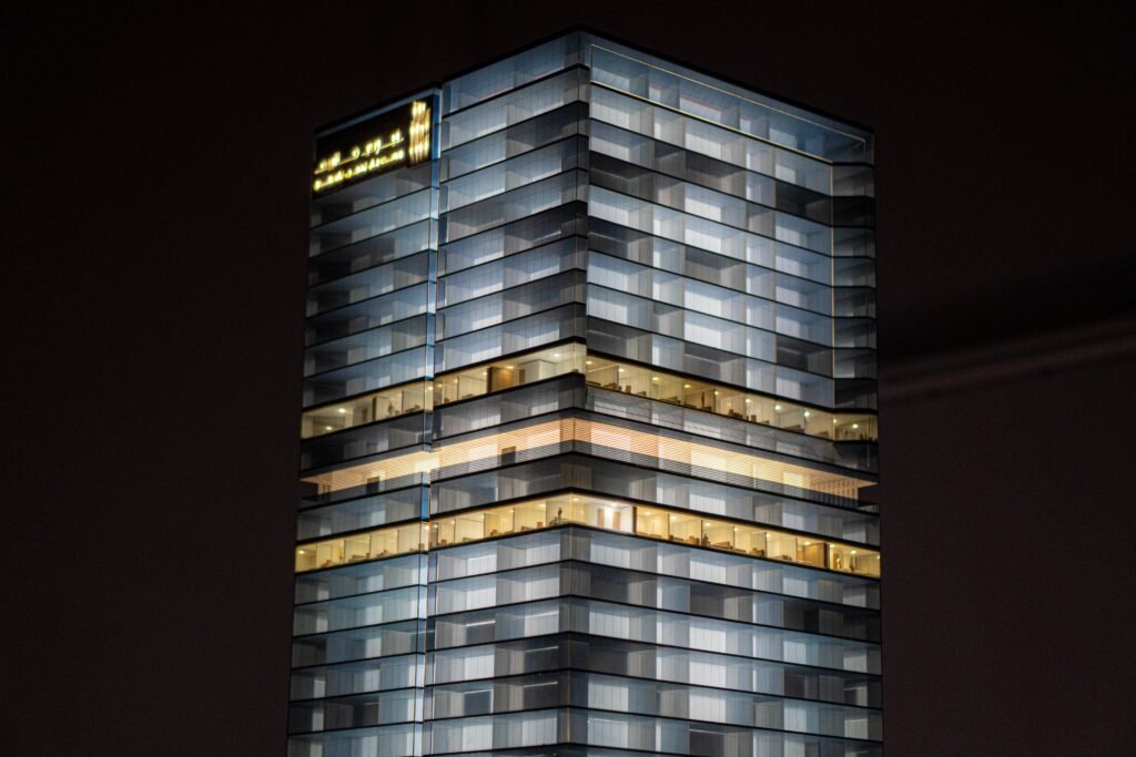 luxury building model in Black background and Detailed model
