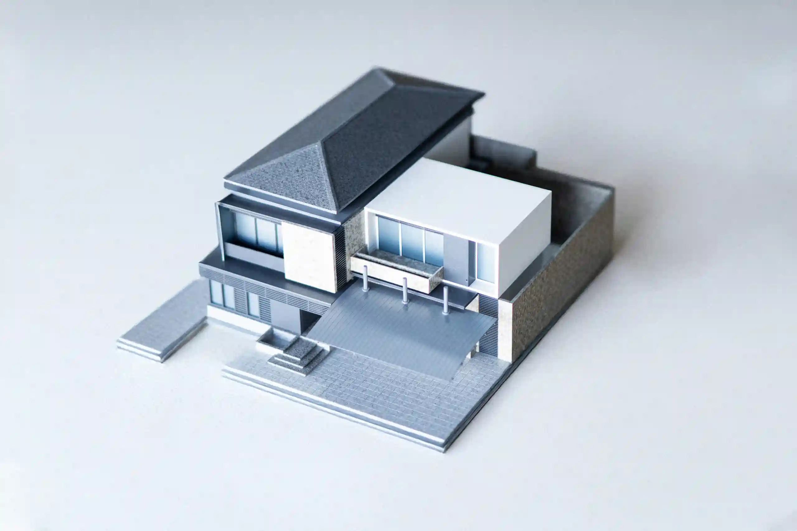 Model making building model of villa in Qatar
