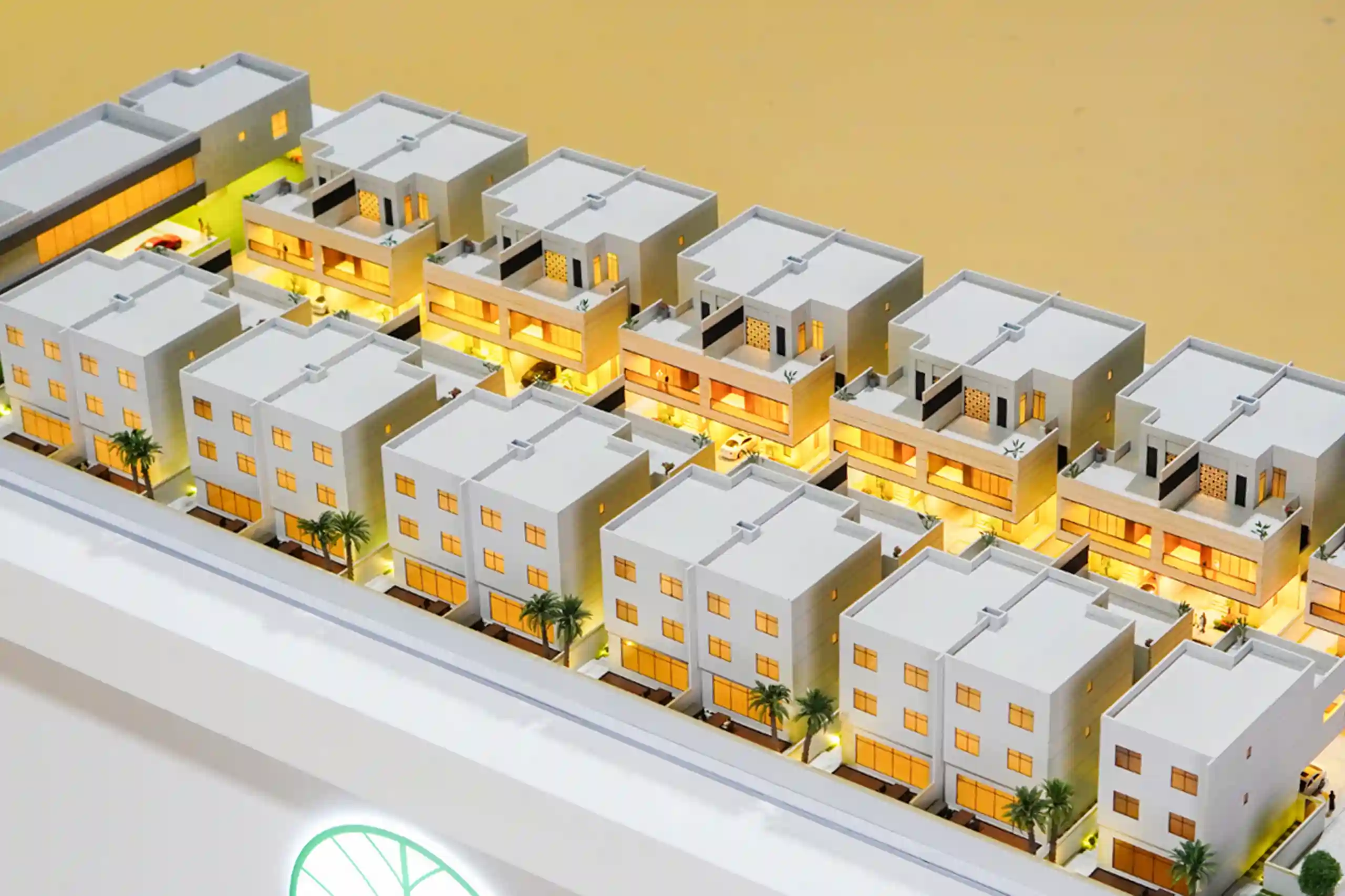 Scale model of villa in Qatar